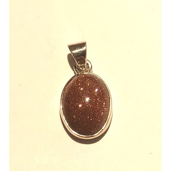 Pendant Goldstone on Silver